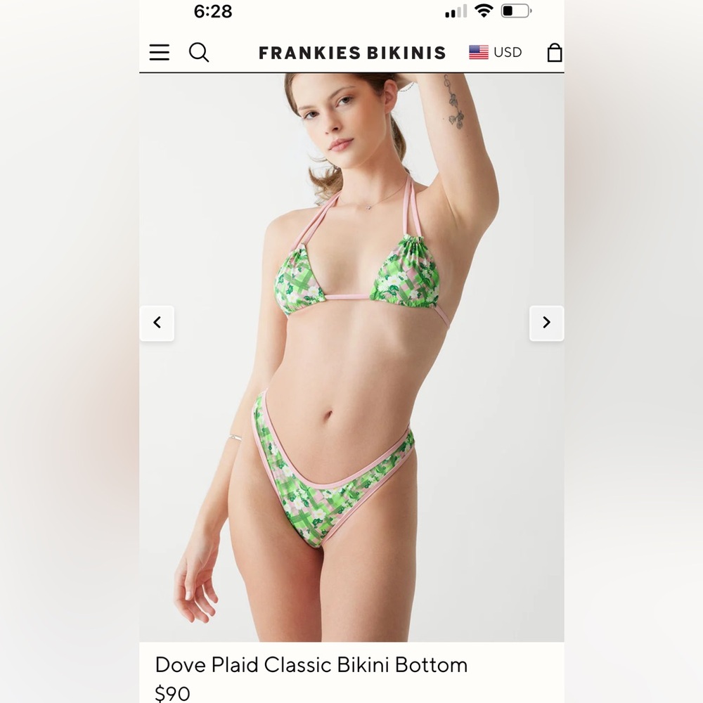 NWT! Frankie’s Bikinis classic bikini bottom